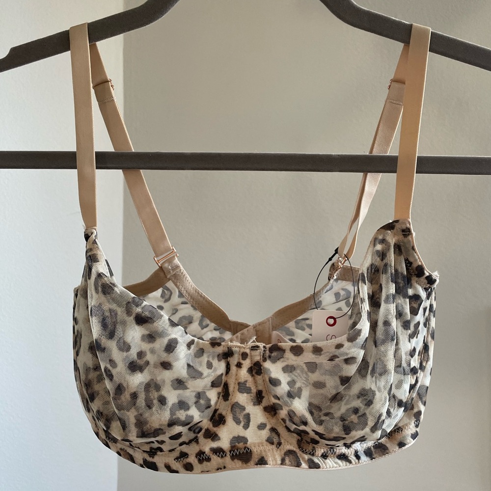 Skarlett Blue Uptown Convertible Demi Bra in cheetah!